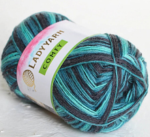 Пряжа носочная КОМФИ Сеам 4313 морской бриз