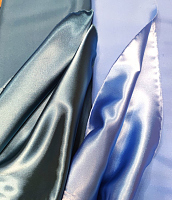 Атлас-стрейч, цвет сине-голубой, лаванда ш.1.5м (цена за 130см)